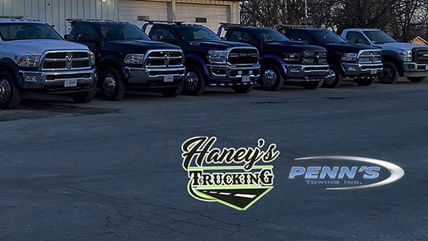 Haney's Trucking and Tow Service offering 24/7 Emergency Towing and Roadside Asssitance including Equipment Hauling throughout the Kansas Missouri Metro Area